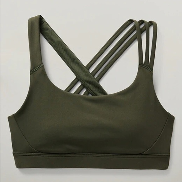 ATHLETA- S large Sports Bra Train Free Bra Aspen Olive Green - Picture 1 of 7